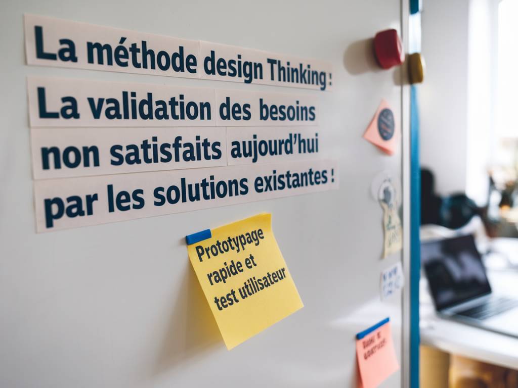 La méthode design thinking : la validation des besoins non satisfaits aujourd'hui par les solutions existantes